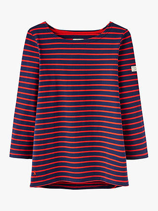Joules Harbour Jersey Top, Navy/Red