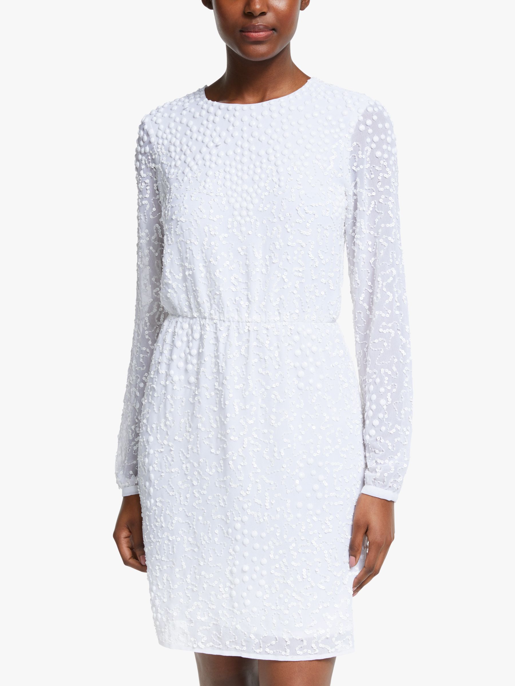 Y.A.S Beaded Mini Dress, Star White
