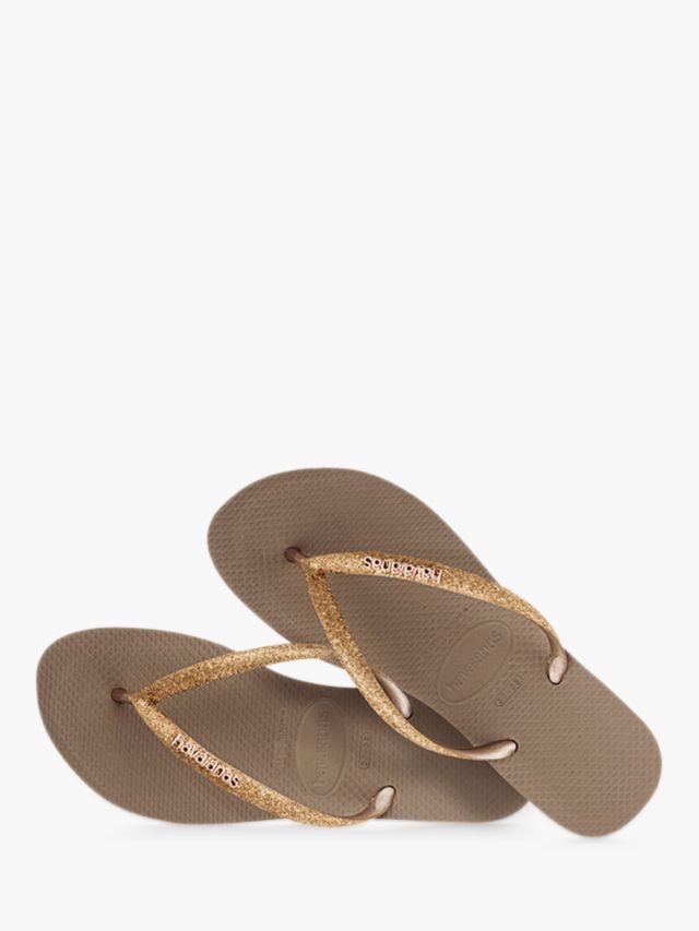 Gold glitter hot sale flip flops