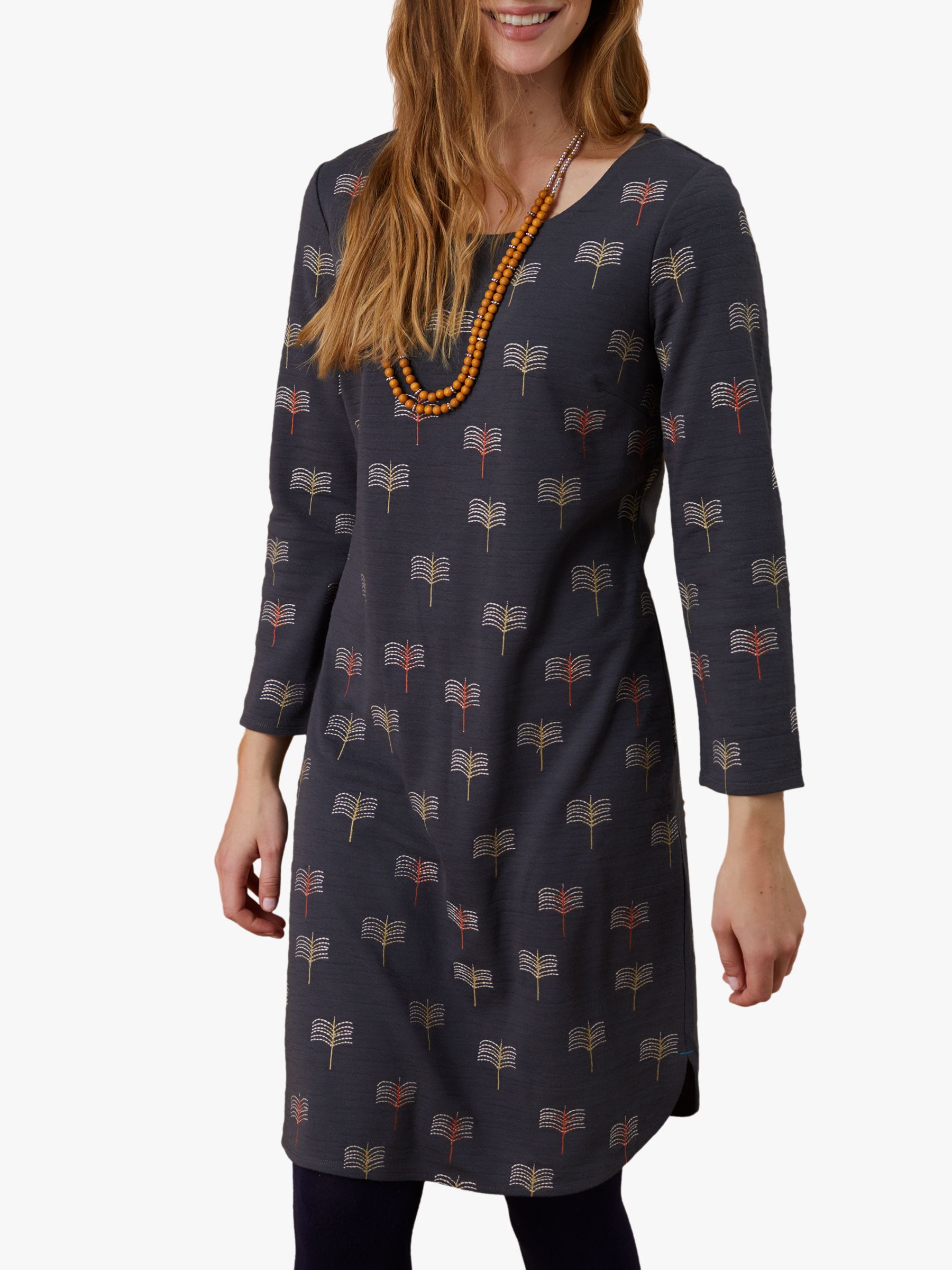 White Stuff Rosewood Dress, Rabbit Grey Print at John Lewis & Partners