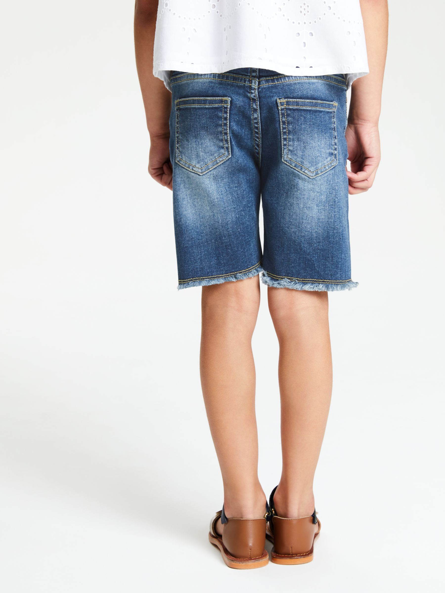 John Lewis & Partners Girls' Denim Shorts, Blue