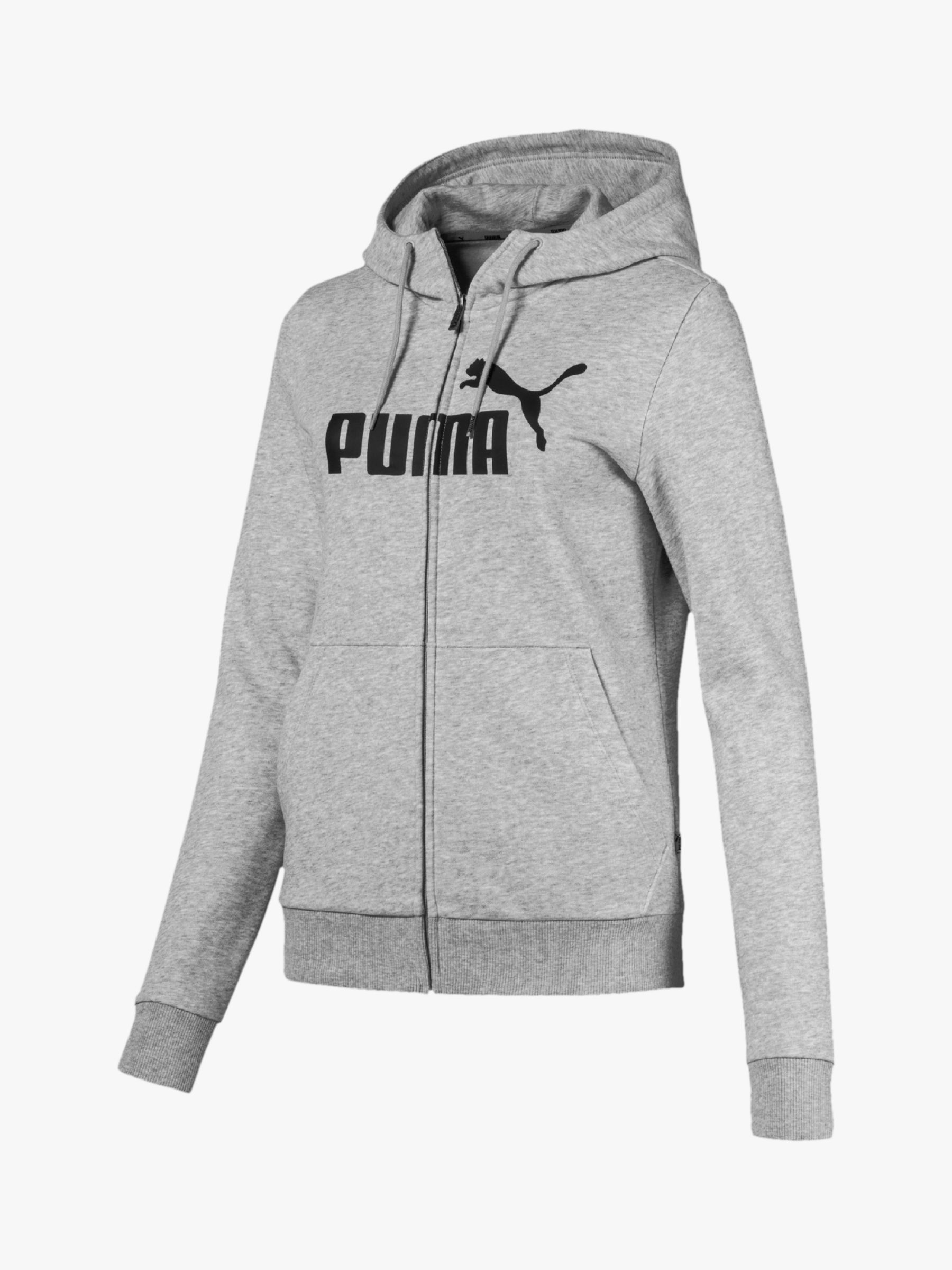PUMA Essential Logo Hooded Jacket, Grey 