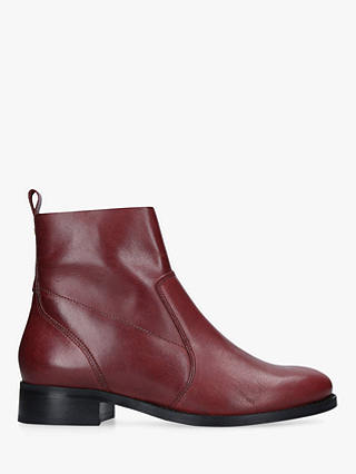 Carvela Sail Block Heel Ankle Boots, Red Wine