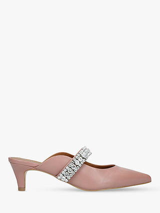 Kurt Geiger London Dutchess Embellished Court Shoes, Mid Pink Leather