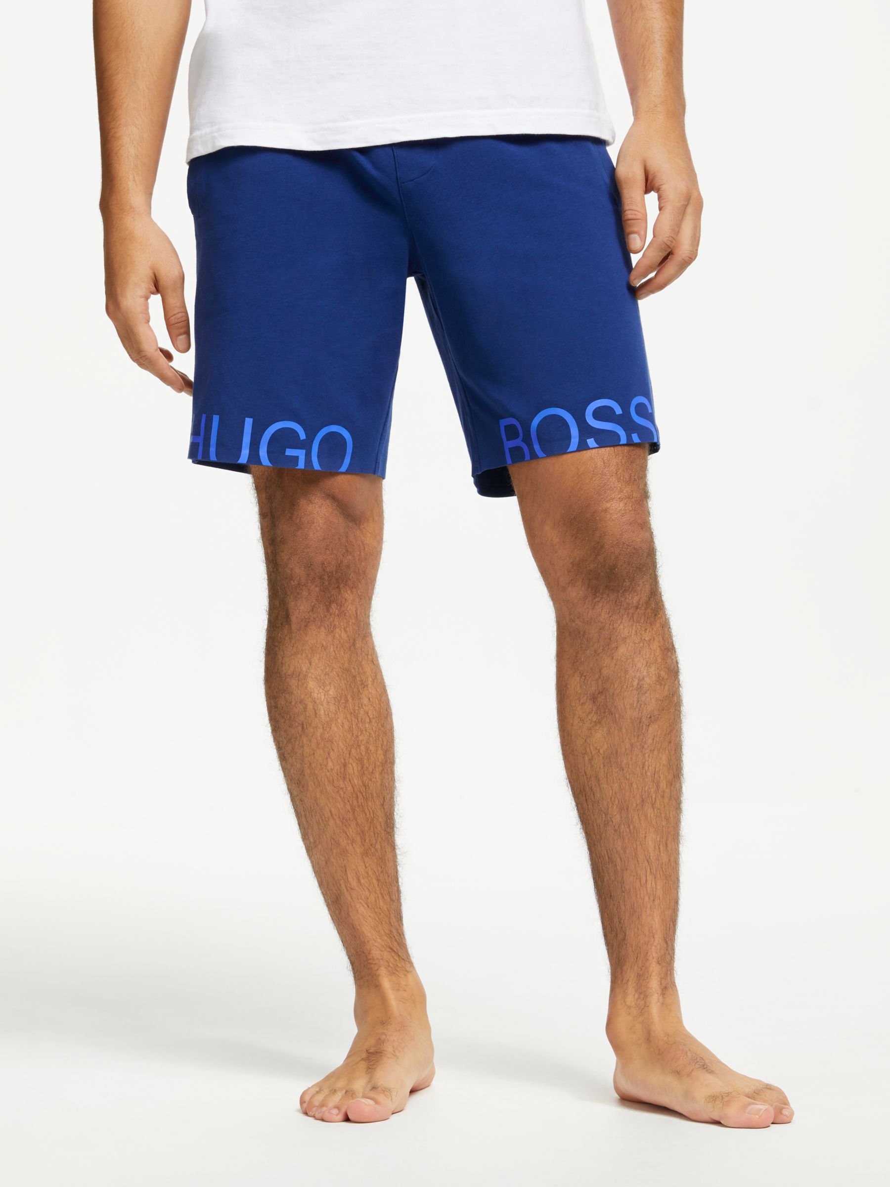 HUGO BOSS Logo Pyjama Shorts, Blue at 
