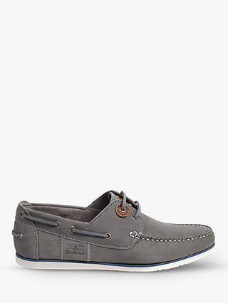 Barbour Capstan Boat Shoes, Light Grey