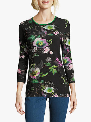 Betty Barclay Floral Print Top, Black