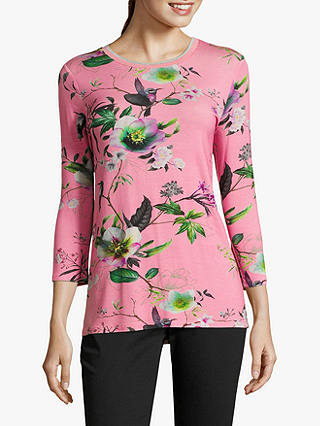 Betty Barclay Floral Jersey Top, Pink