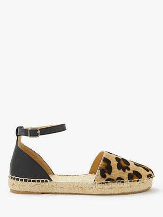 AND/OR Lucy Espadrille Sandals, Leopard/Multi