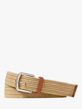 Polo Ralph Lauren Braided Stretch Cotton Belt, Sand