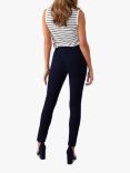 Pure Collection Cotton Stretch Trousers, Navy