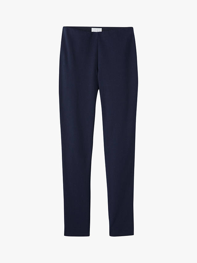 Pure Collection Cotton Stretch Trousers, Navy