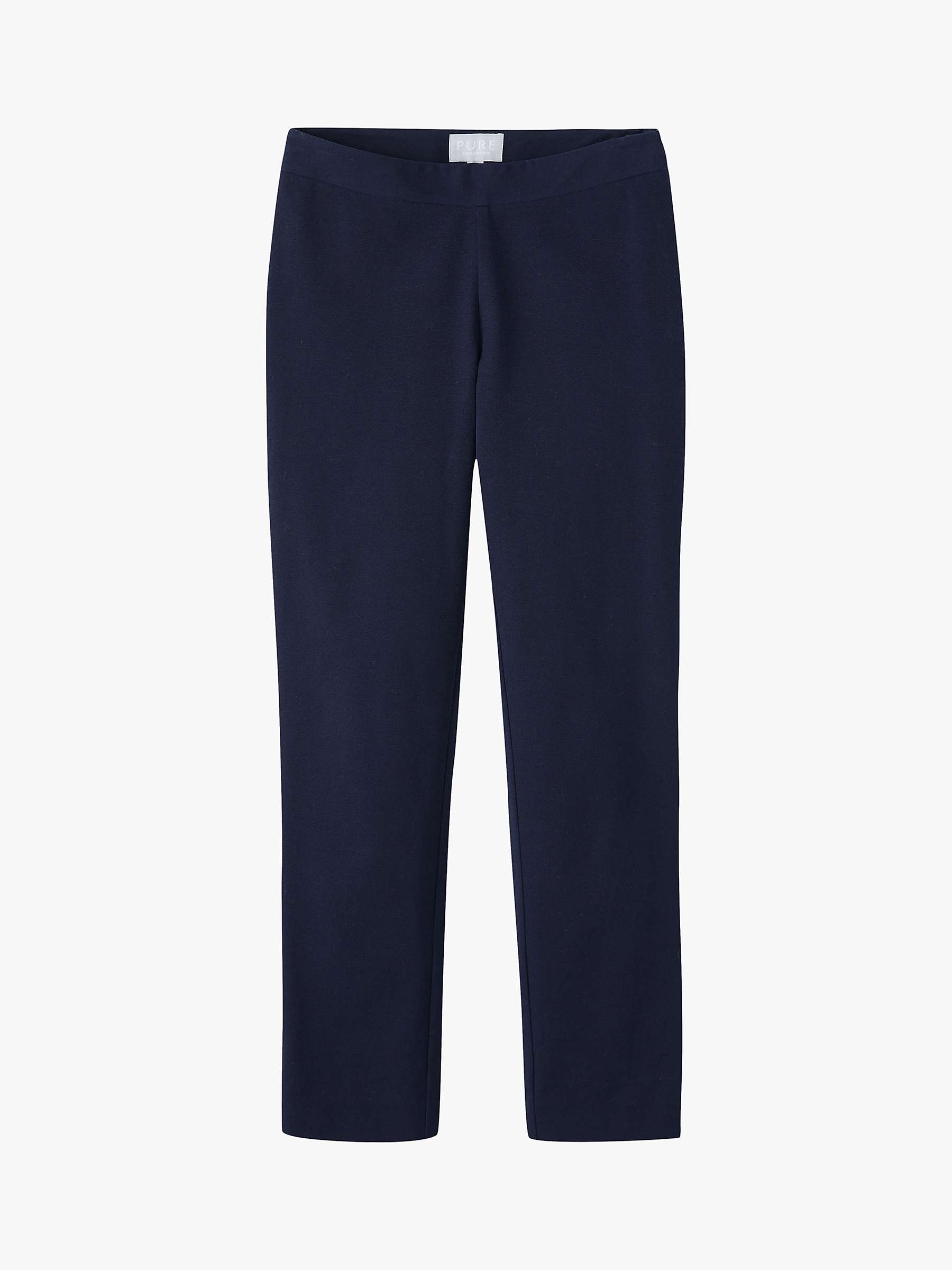 Buy Pure Collection Cotton Stretch Cropped Trousers Online at johnlewis.com