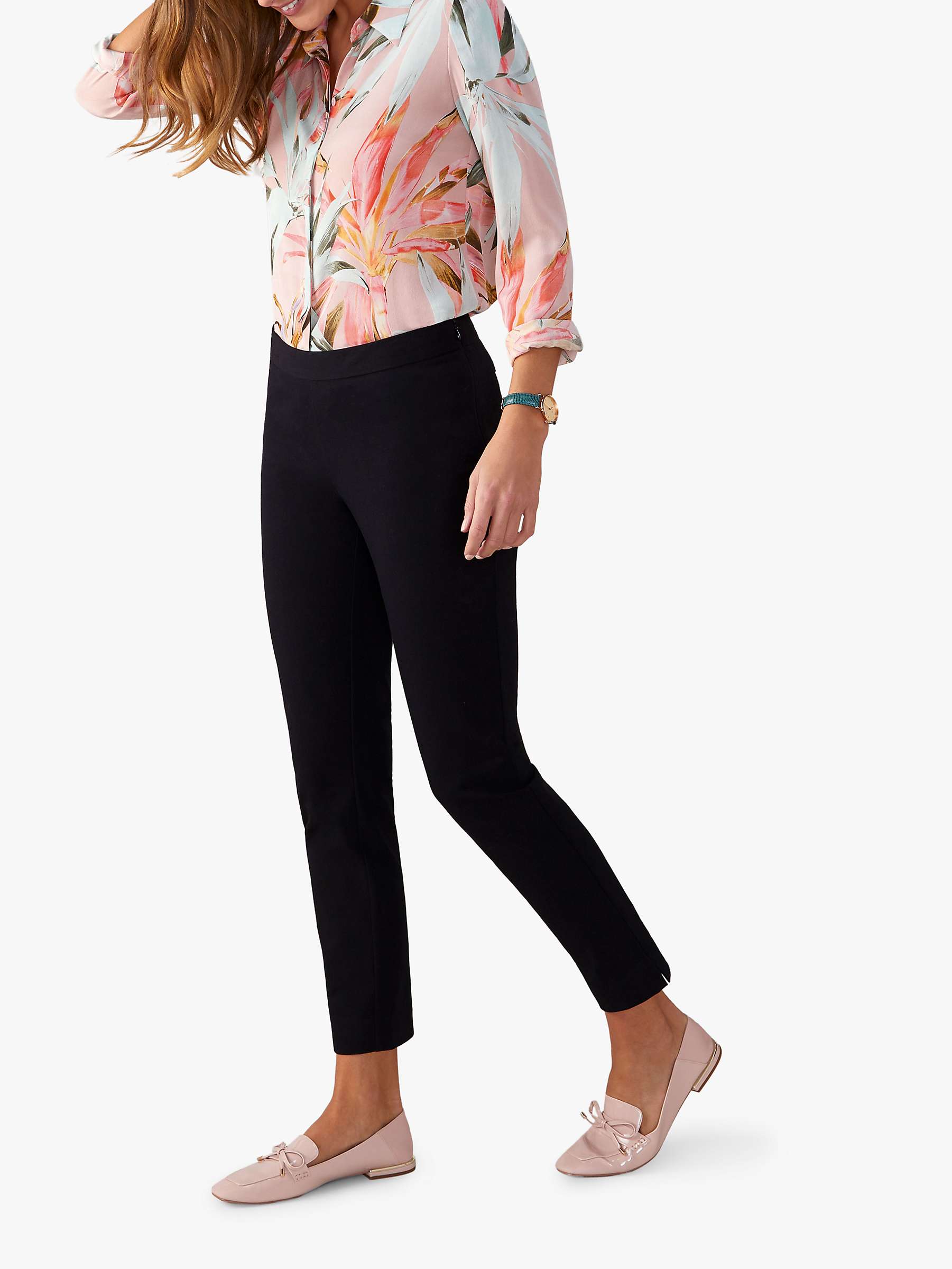 Buy Pure Collection Cotton Stretch Cropped Trousers Online at johnlewis.com