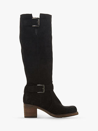 Dune Tansey Knee High Boots,  Black Suede