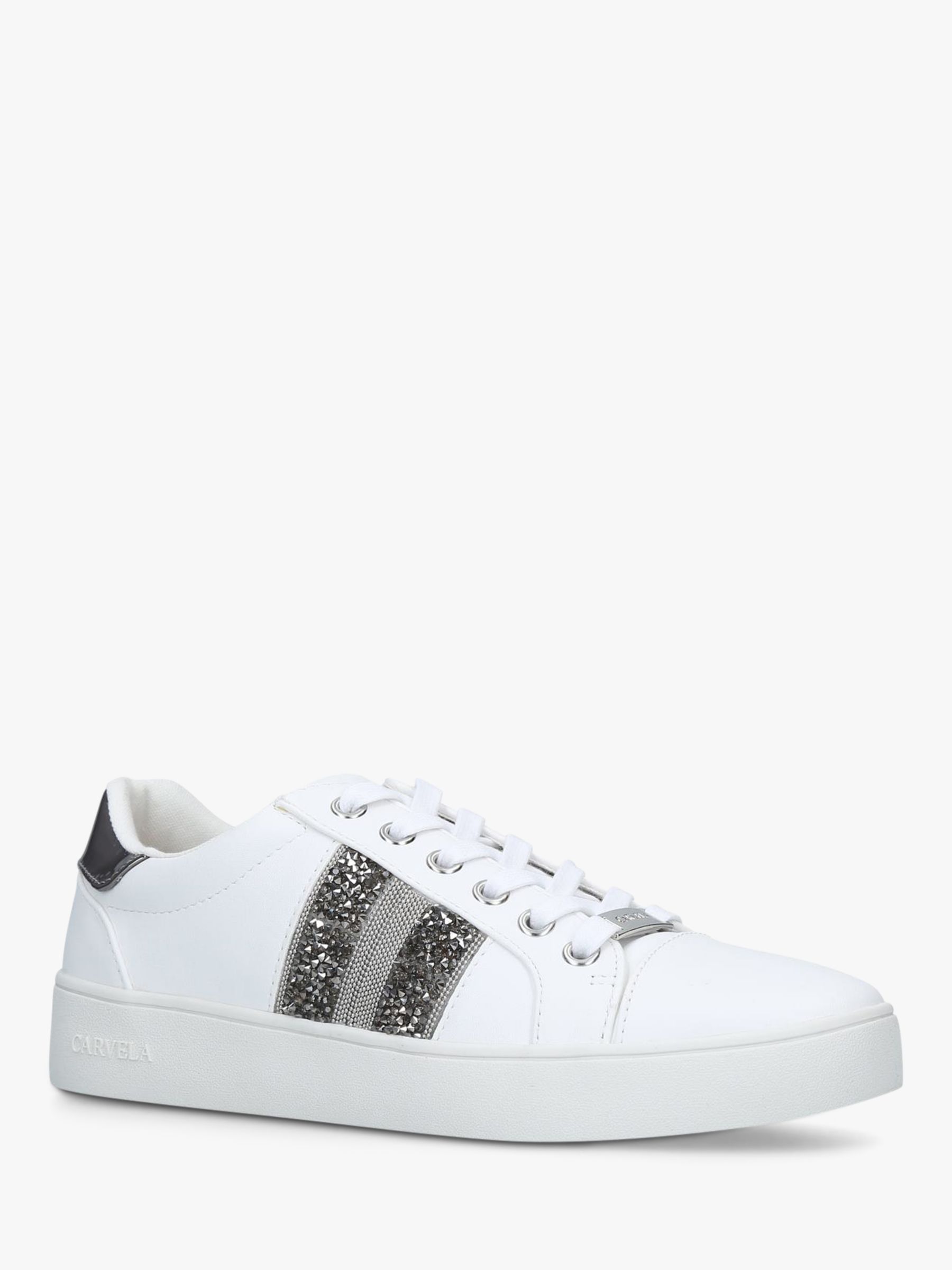 Carvela Luminous Embellished Low Top Trainers, White