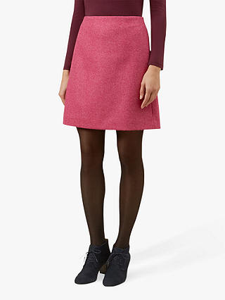 Hobbs Elea Wool Mini Skirt, Pink