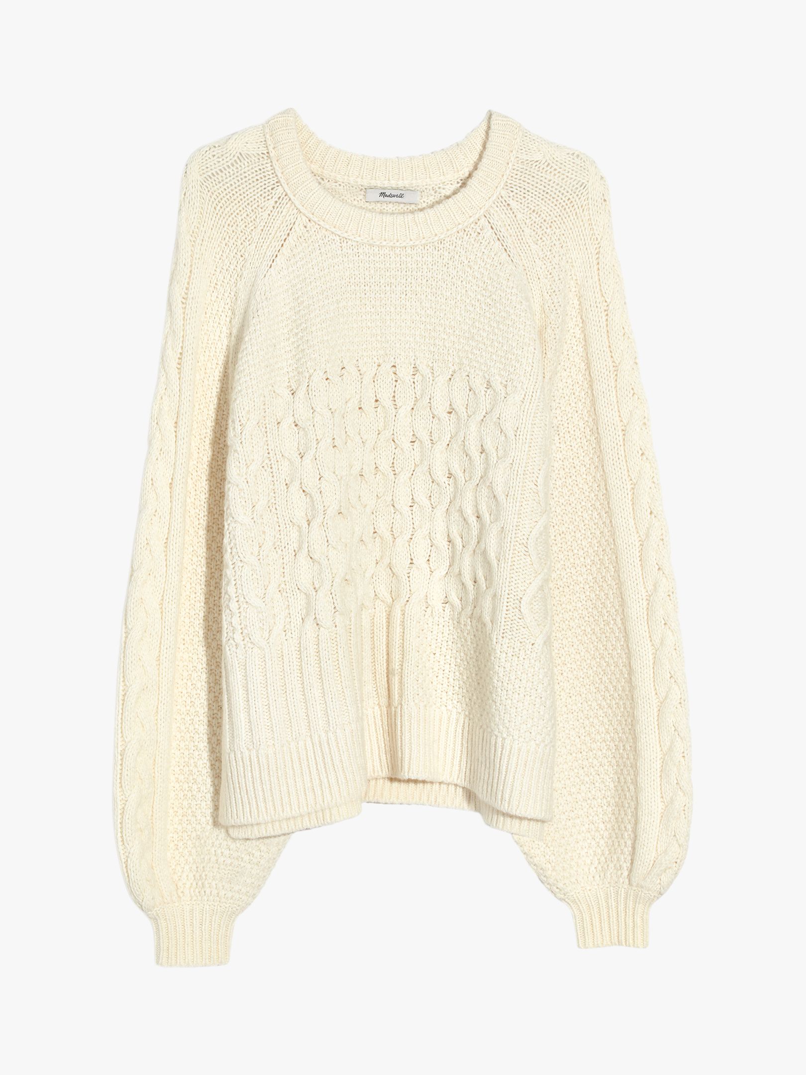 Madewell Cable Montecito Jumper, Antique Cream