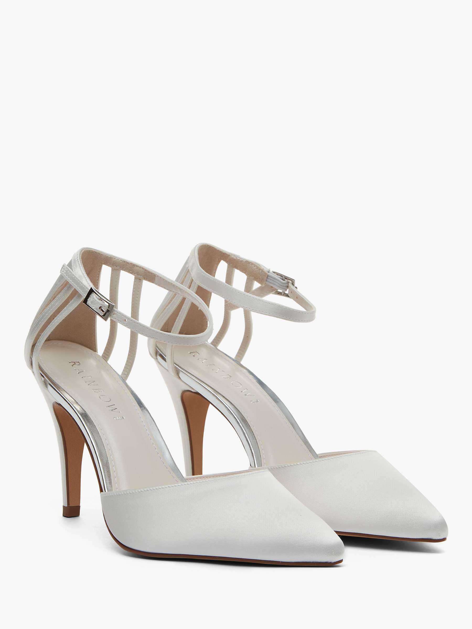 Buy Rainbow Club Kennedy Strappy Stiletto Heel Court Shoes, Ivory Online at johnlewis.com