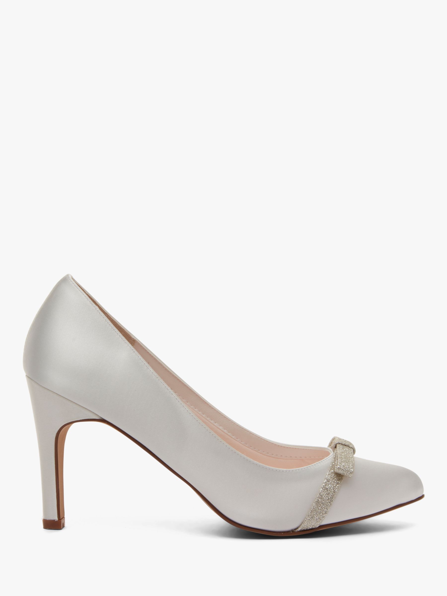 Rainbow Club Caprice Bow Court Shoes, Ivory at John Lewis & Partners