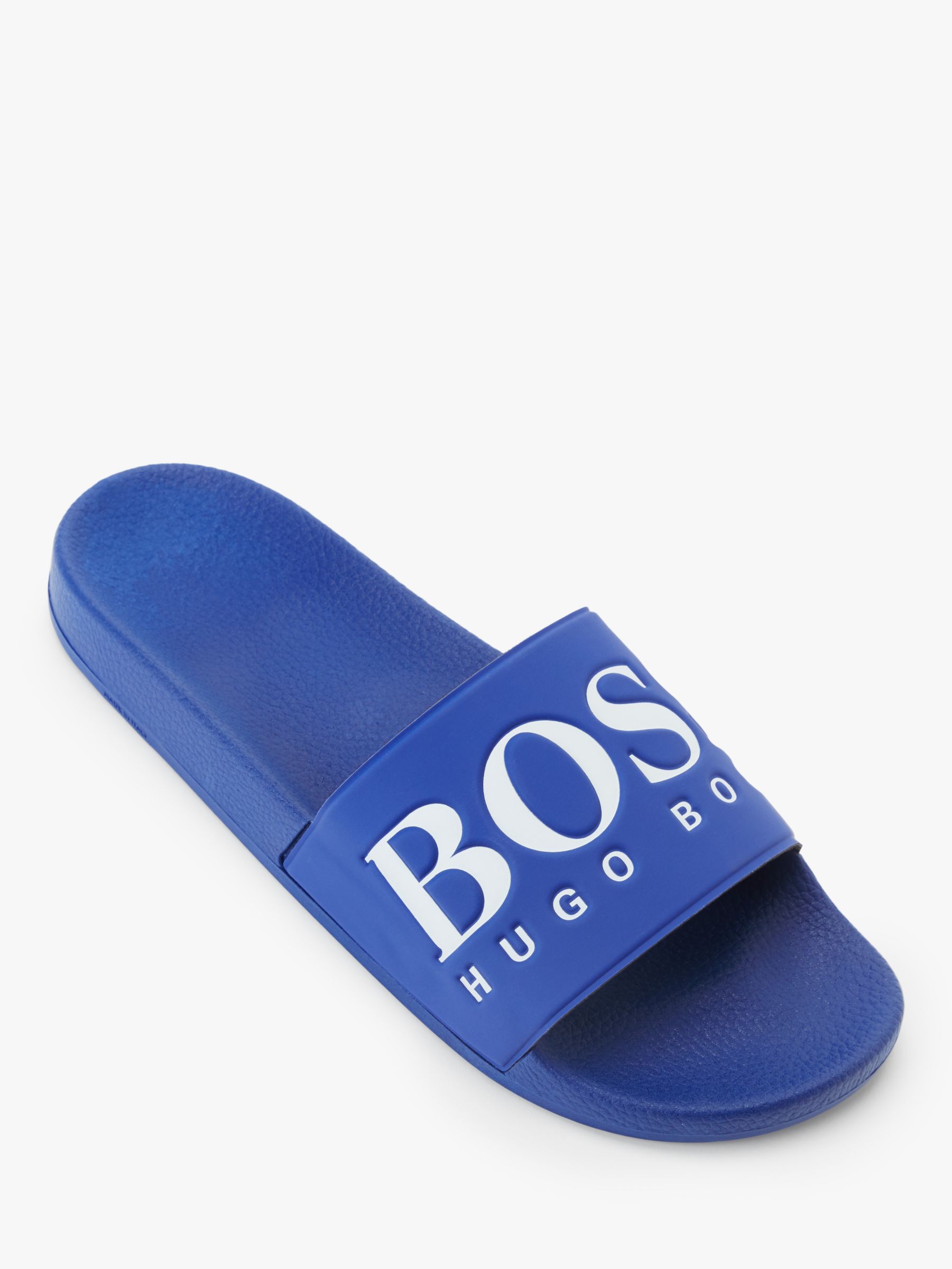 blue hugo boss sliders