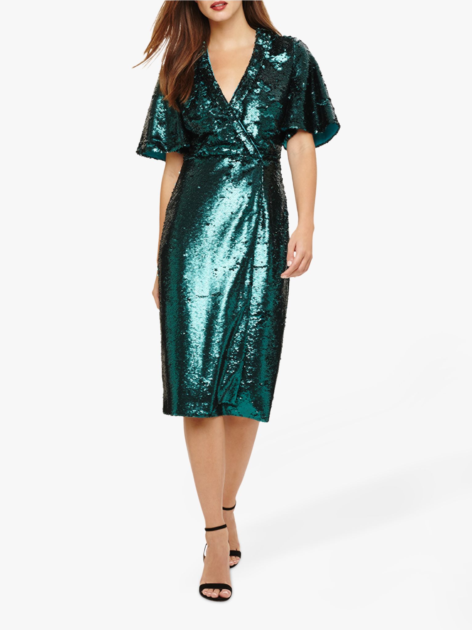 Phase Eight Kyra Sequin Dress, Jade