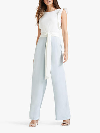Phase Eight Victoriana Jumpsuit, Ivory/Duck Egg