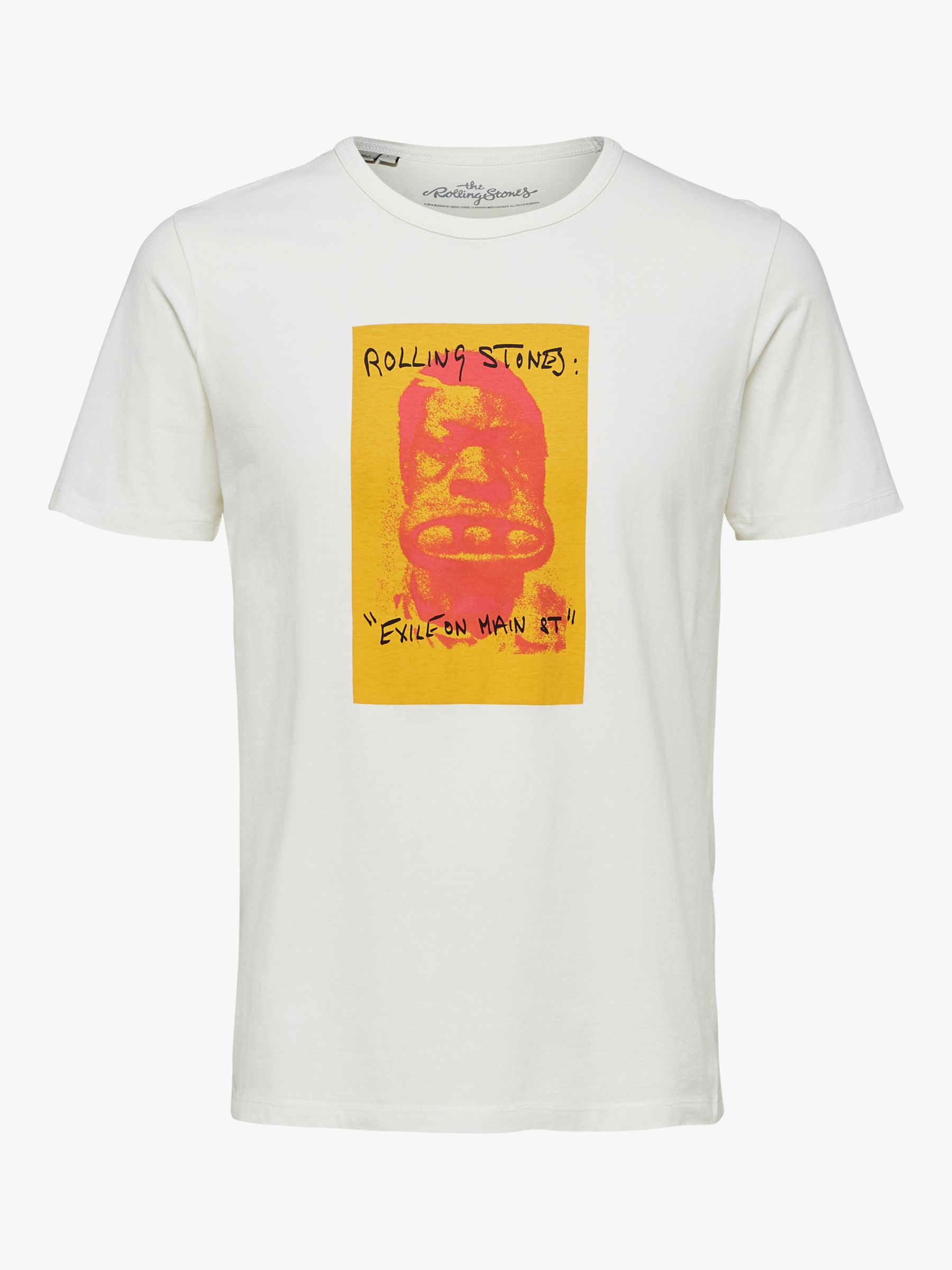 SELECTED HOMME Rolling Stones Exile on Main Street T-Shirt, Egret at ...