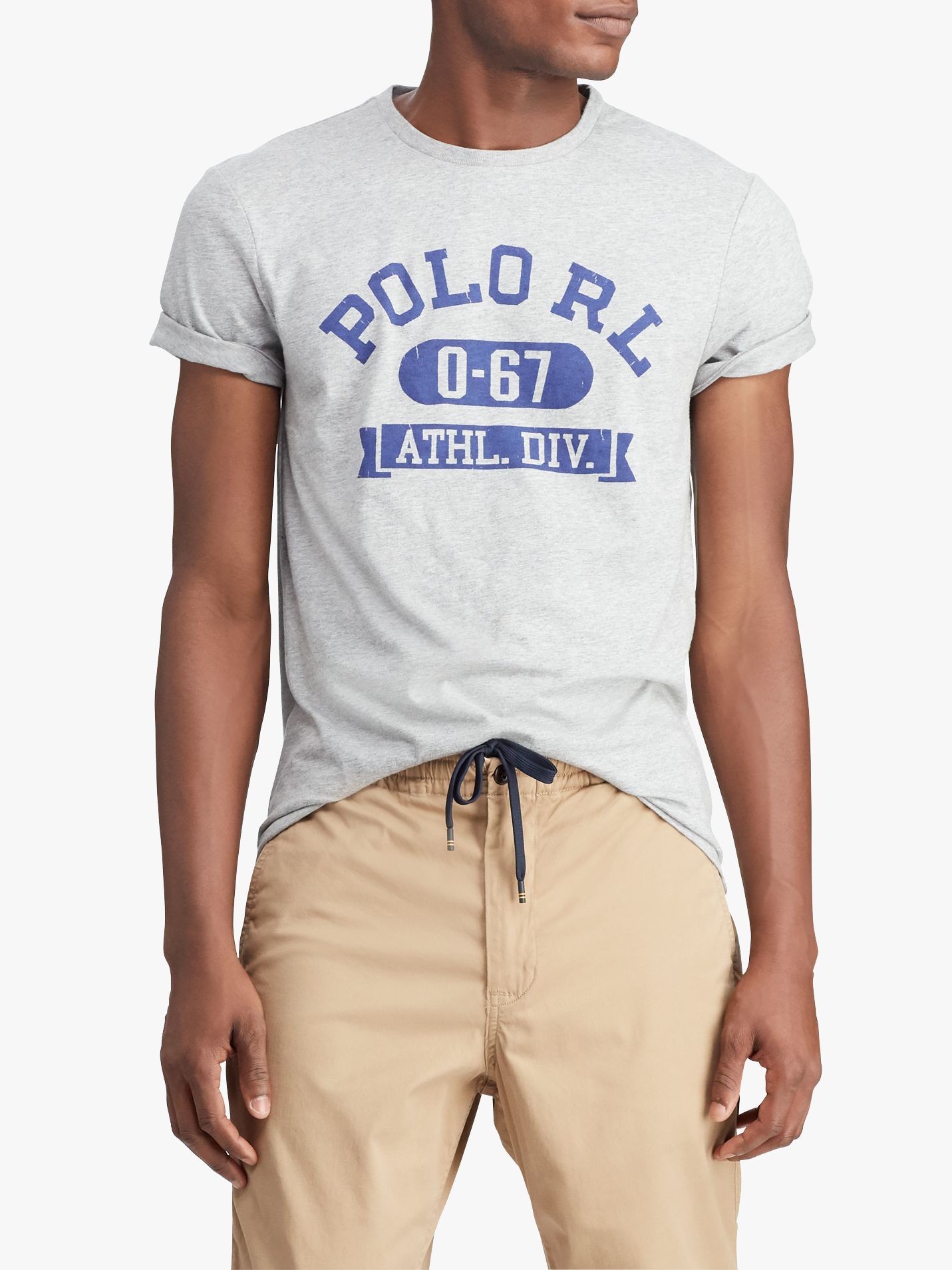 Polo Ralph Lauren Short Sleeve Graphic T-Shirt, Andover Heather