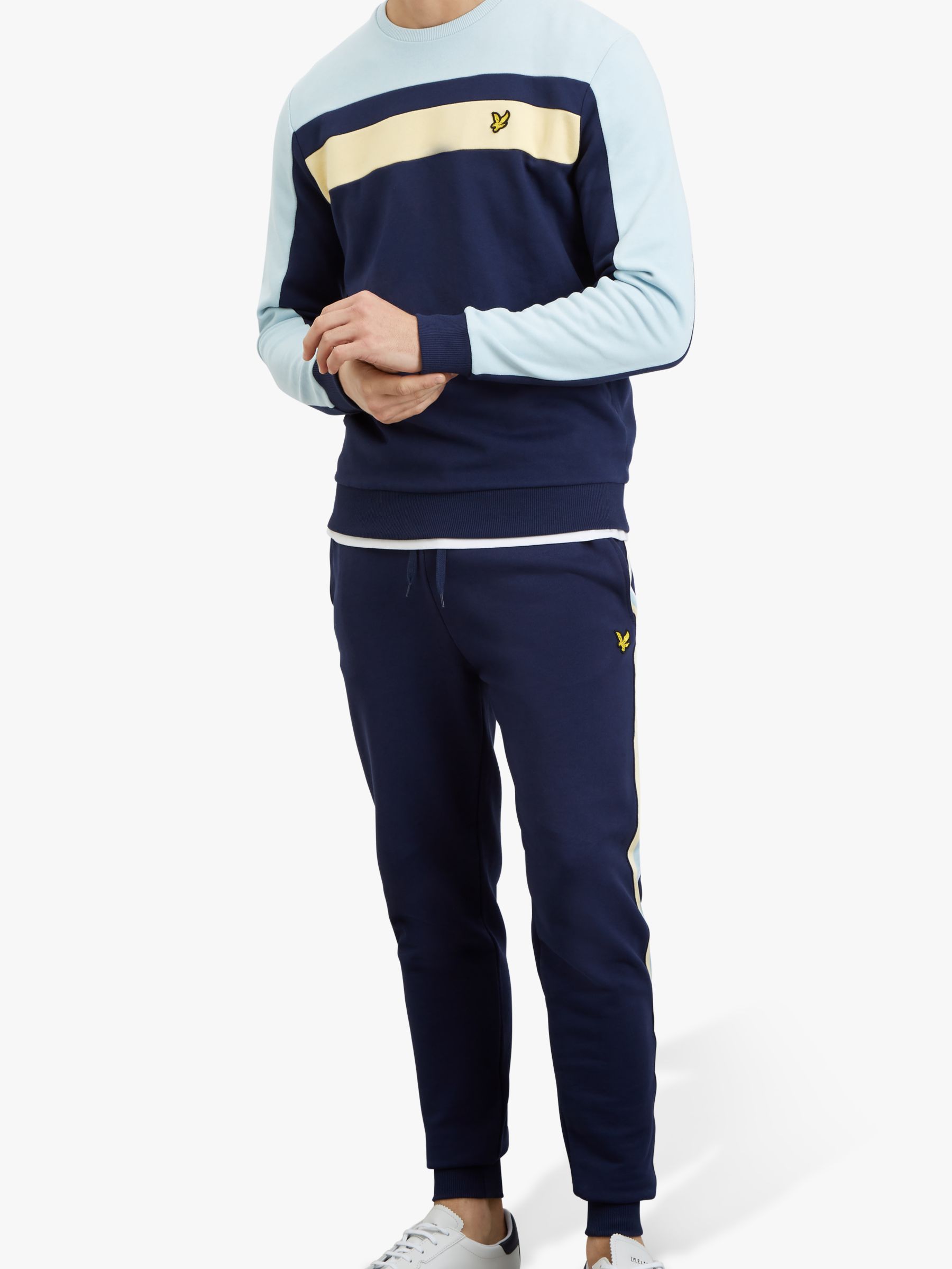 lyle and scott colour block sweatshirt