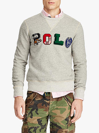 Polo Ralph Lauren Polo Graphic Fleece Sweatshirt, Loft Heather