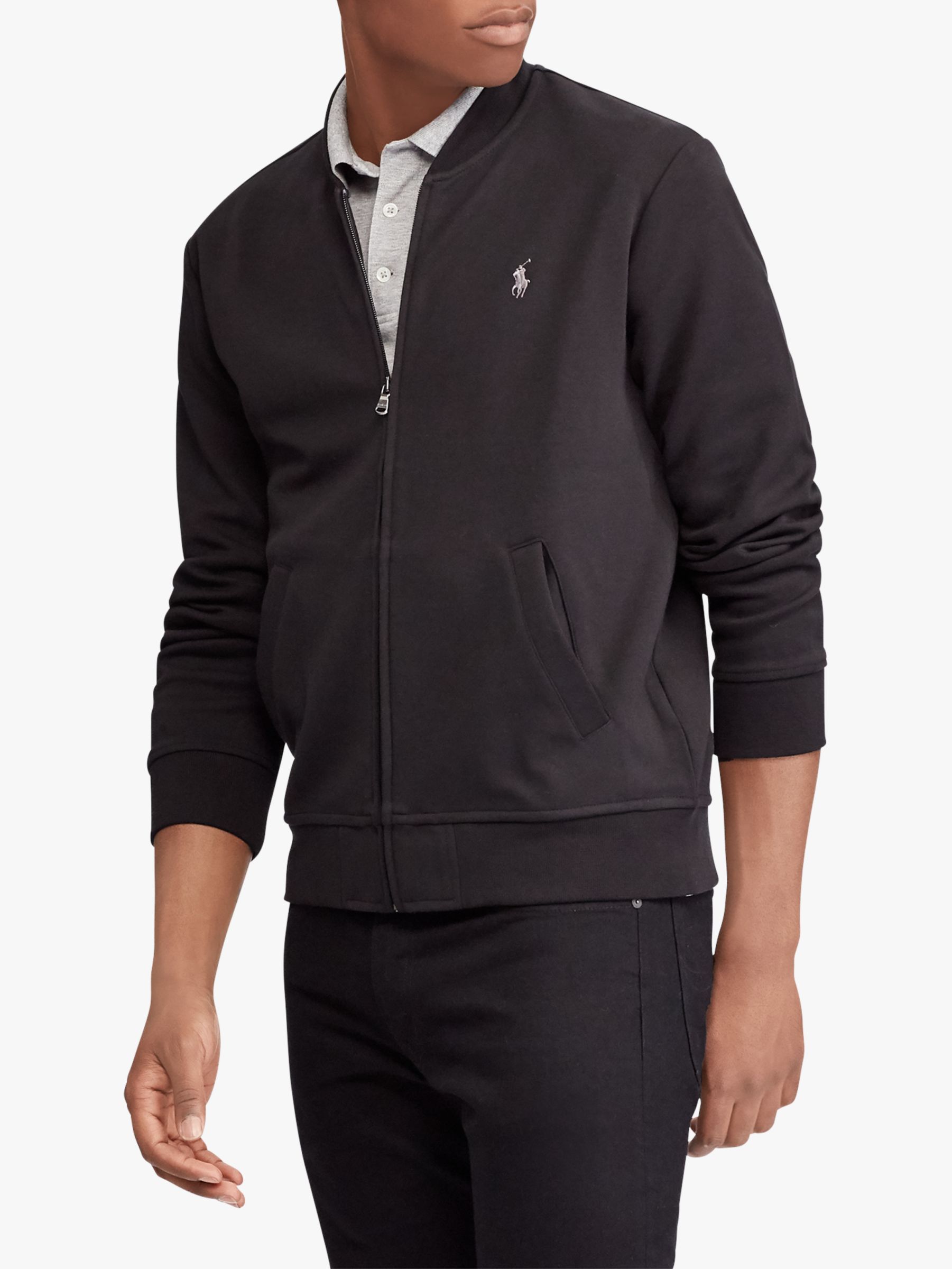 Polo Ralph Lauren Double-Knit Bomber Jacket, Black