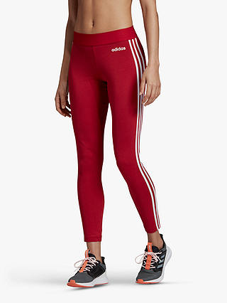 adidas Essential 3-Stripes Training Tights, Active Maroon