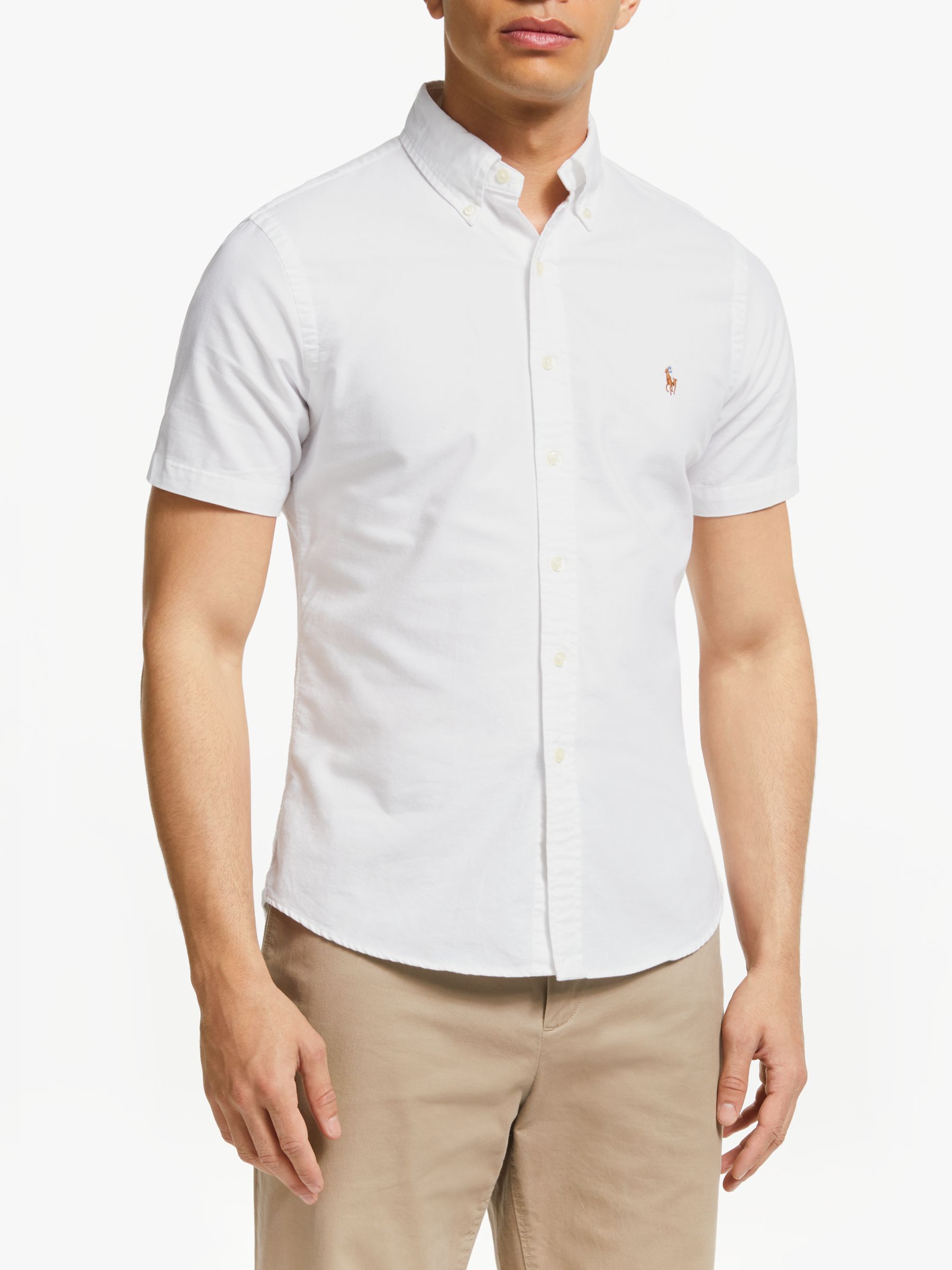 mens white ralph lauren shirt short sleeve
