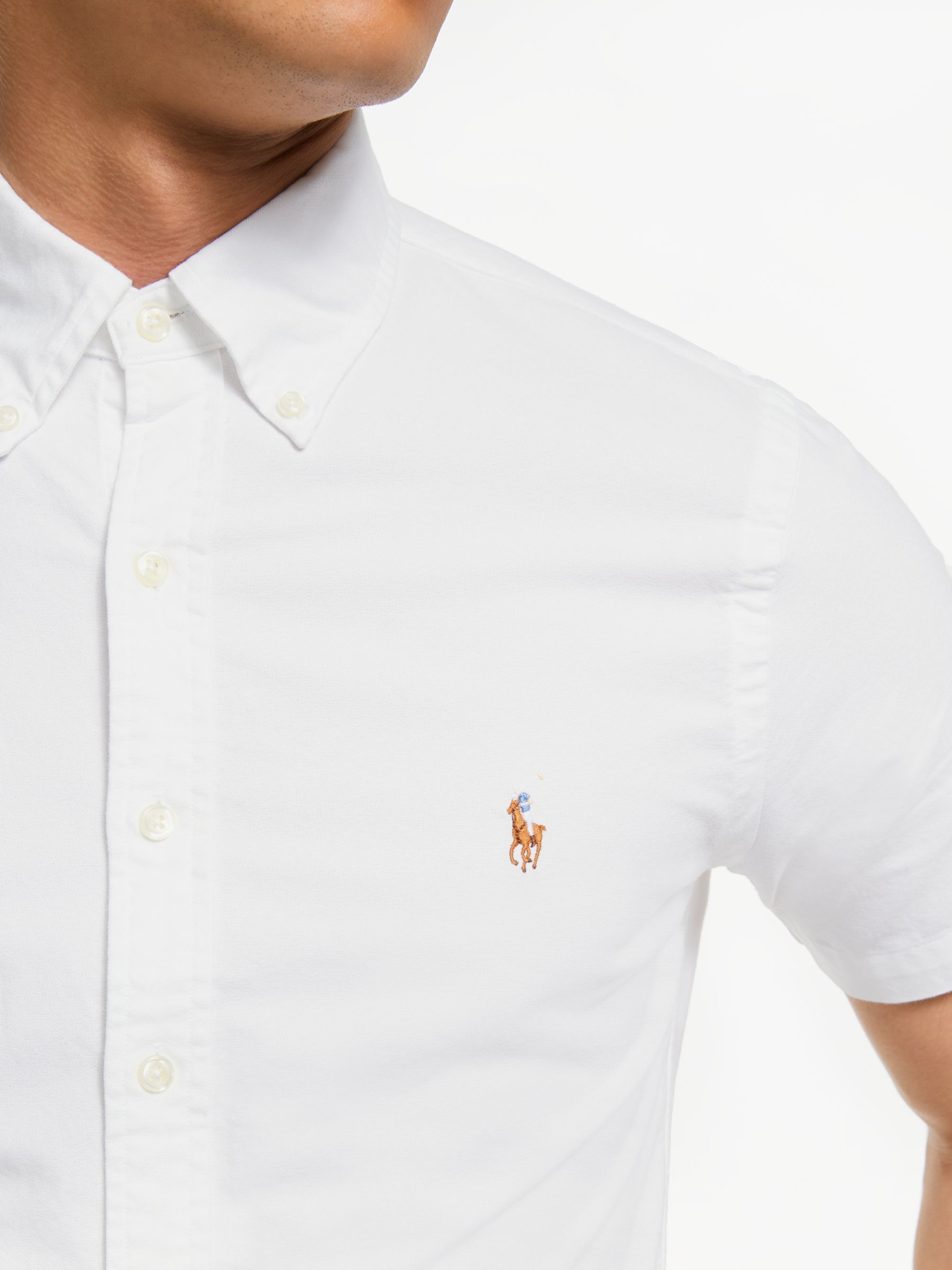 mens white short sleeve ralph lauren shirt