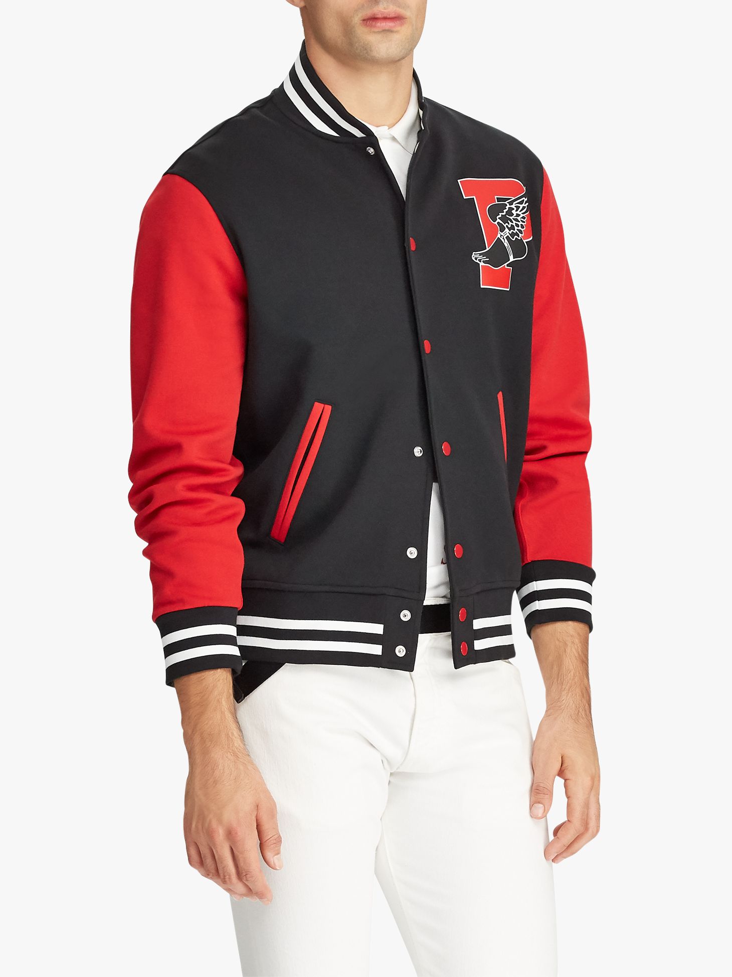 polo ralph lauren red and black jacket