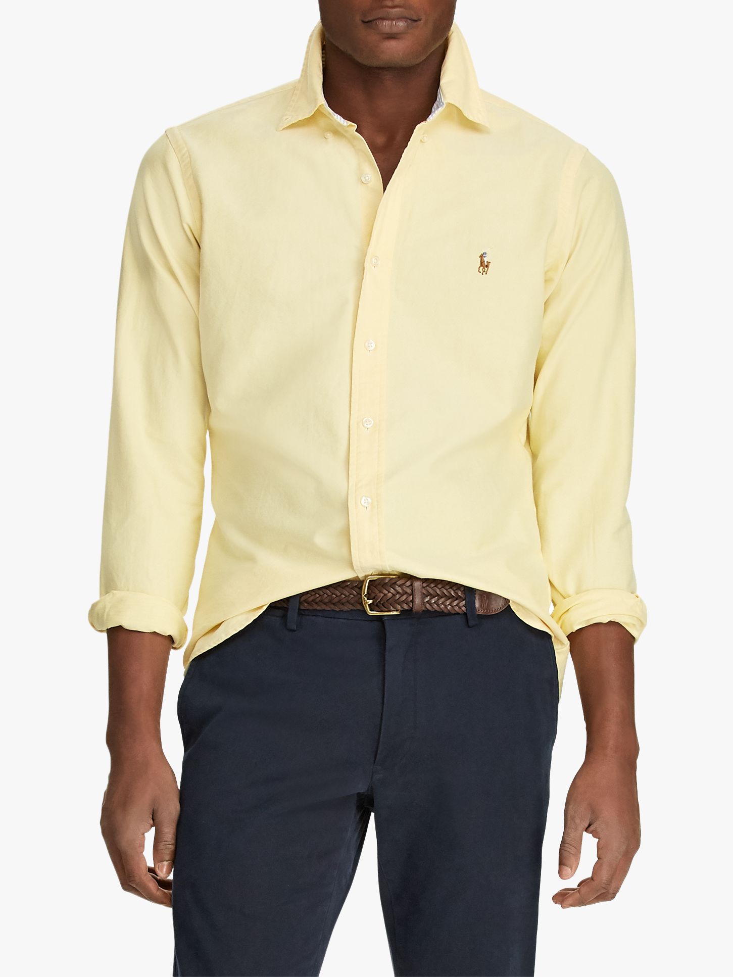 yellow ralph lauren oxford shirt