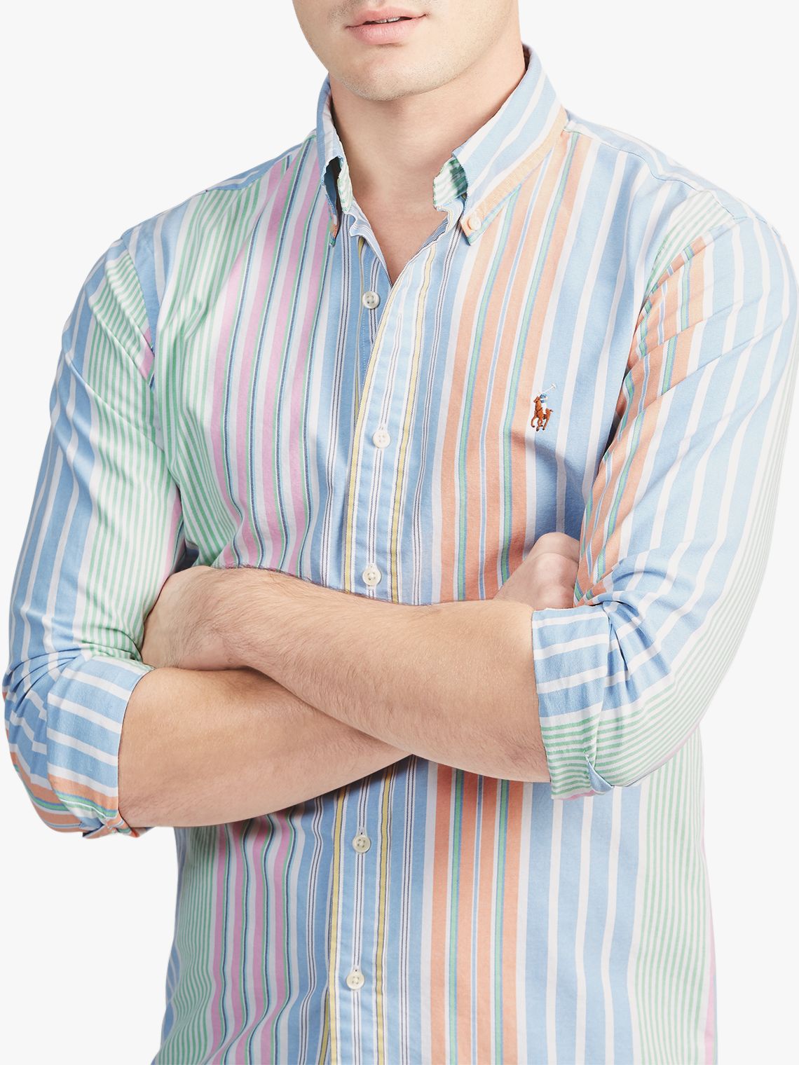 ralph lauren pastel striped shirt