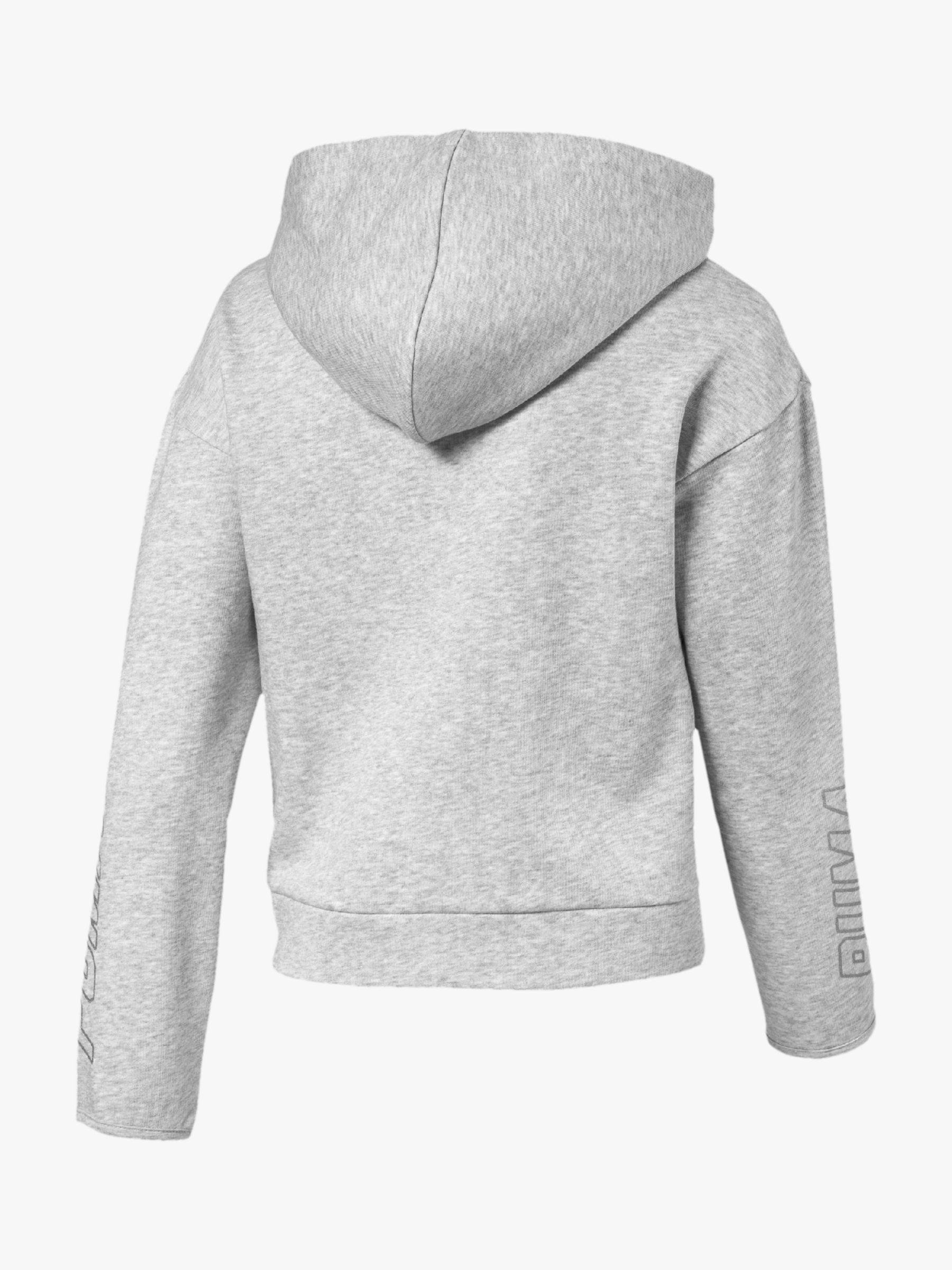 girls grey puma hoodie