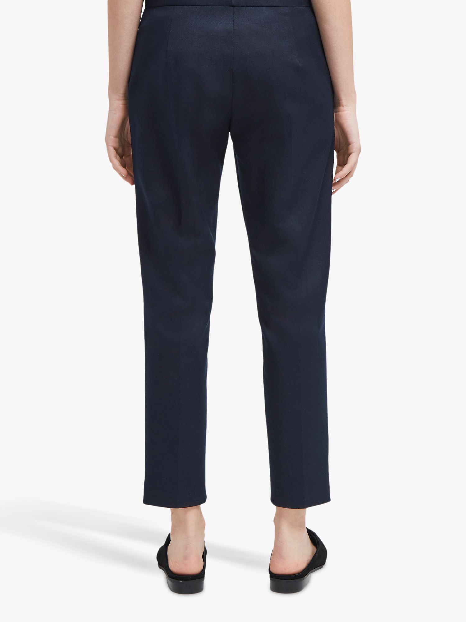 French Connection Whisper Ruth Tapered Trousers, Utility Blue at John ...