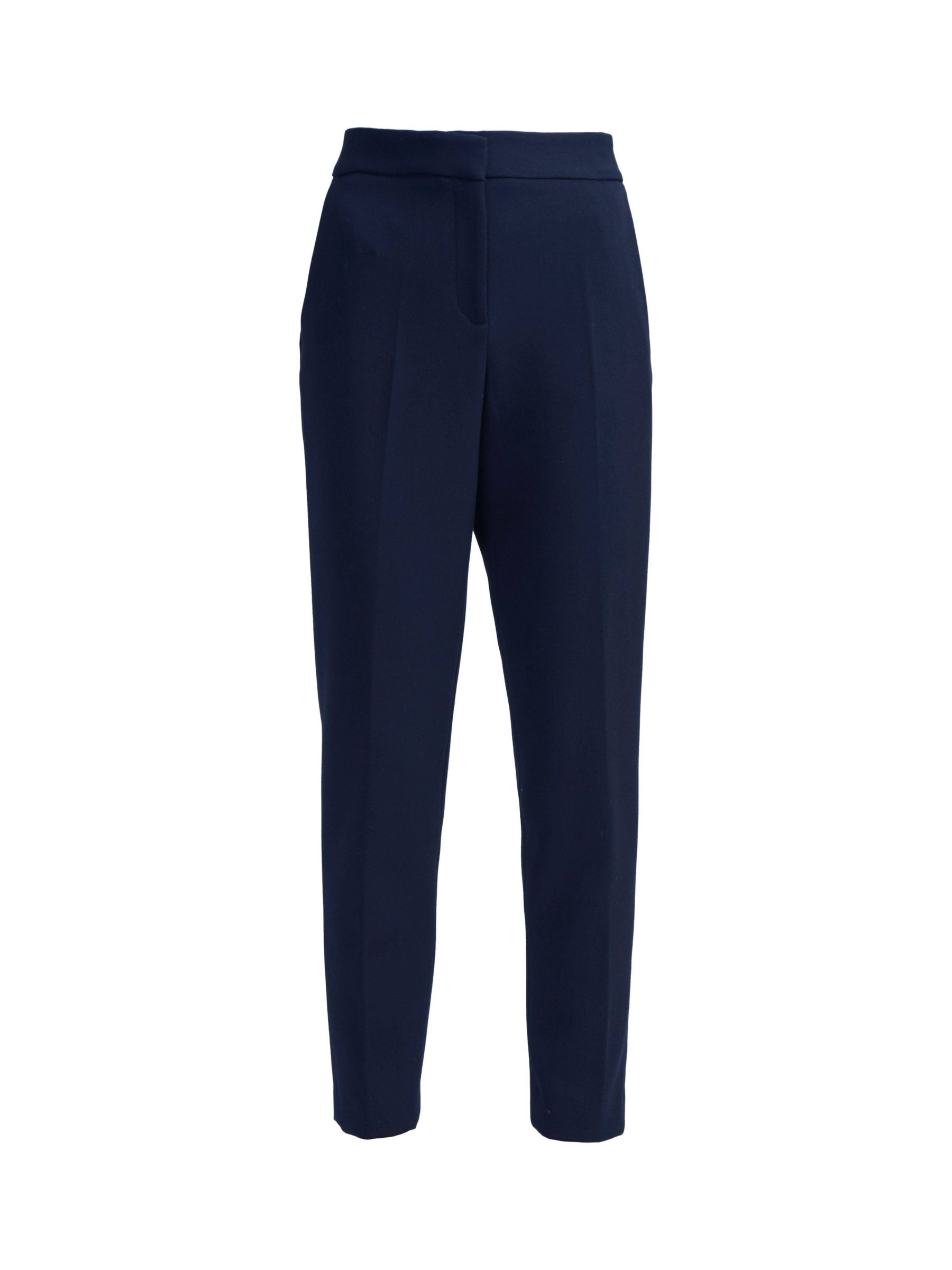 French Connection Whisper Ruth Tapered Trousers, Utility Blue at John ...