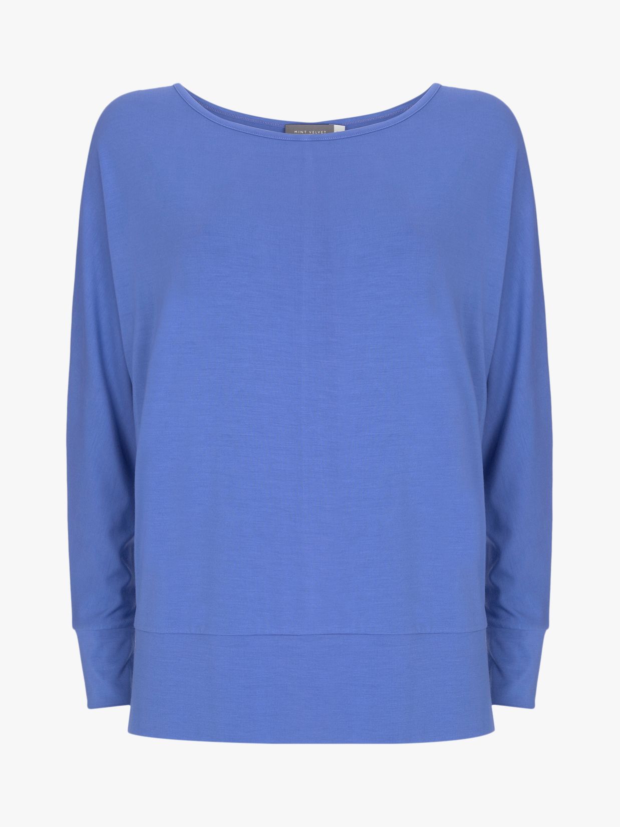 Mint Velvet Sky Batwing Long Sleeve T-Shirt, Blue at John Lewis & Partners