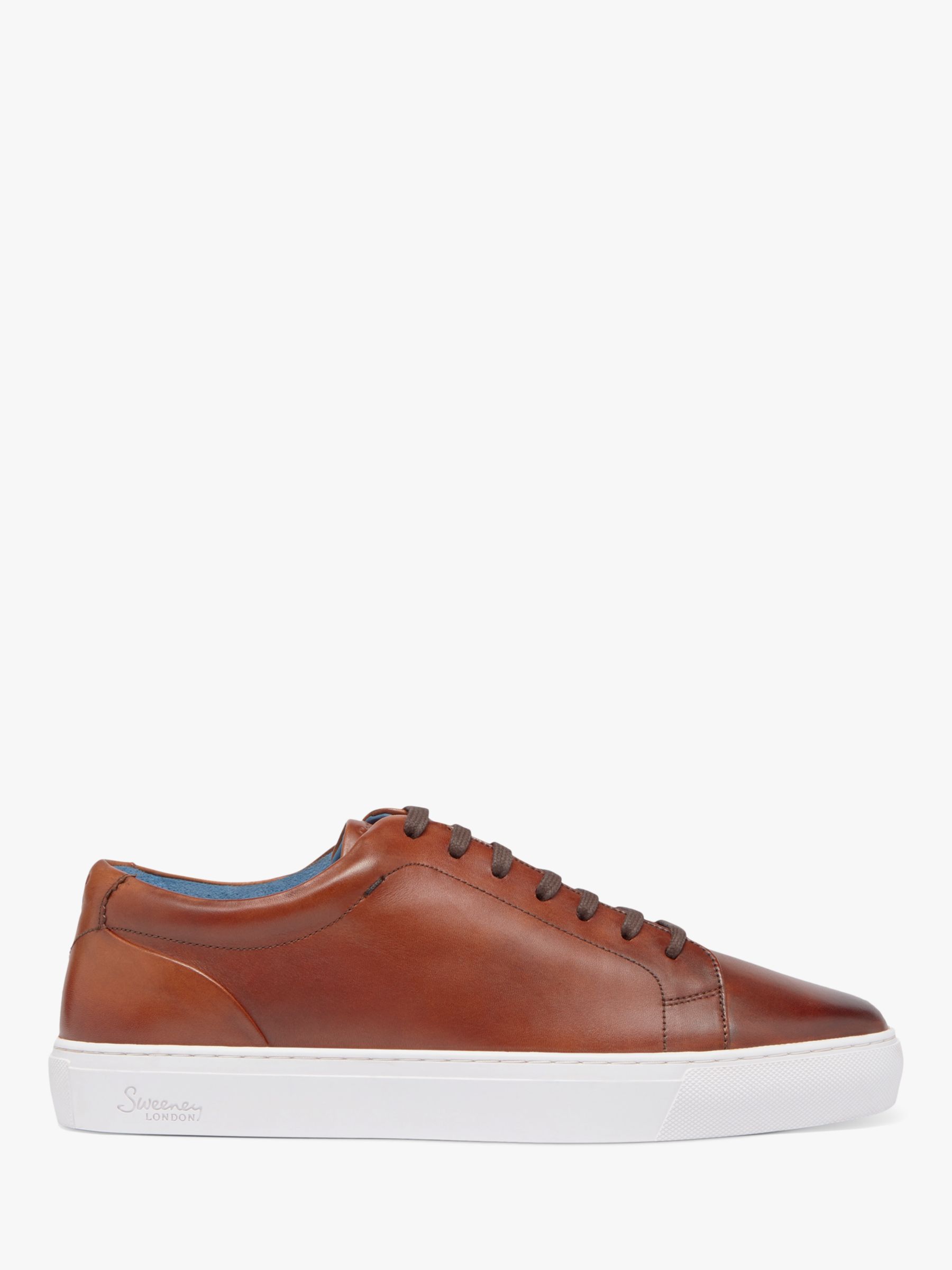 Oliver Sweeney Hayle Leather Trainers, Navy at John Lewis & Partners