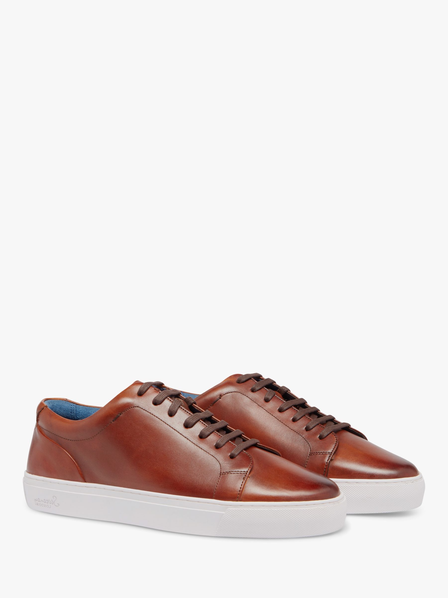 Oliver Sweeney Hayle Leather Trainers, Cognac, 7