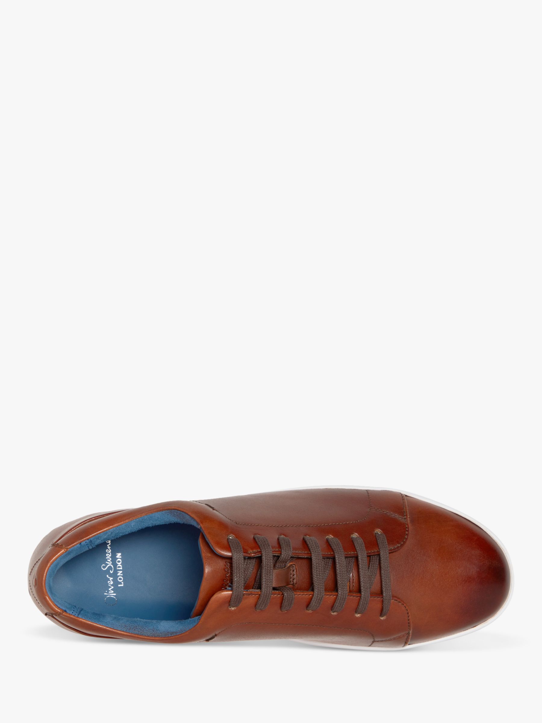 Oliver Sweeney Hayle Leather Trainers, Cognac, 7