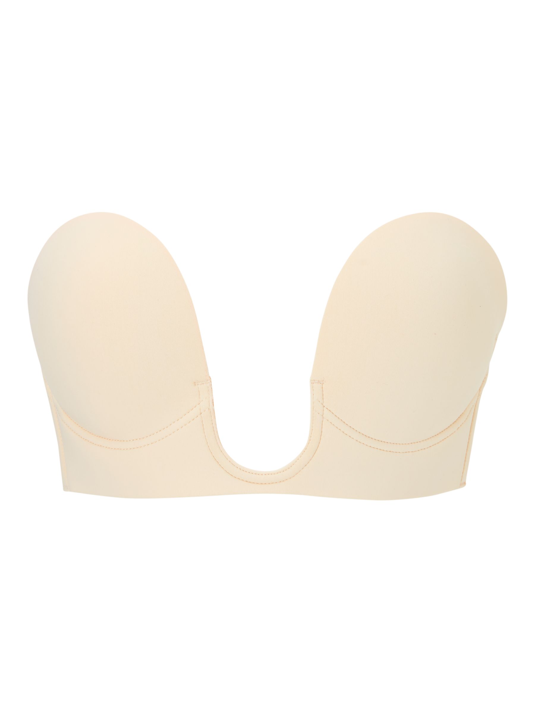 John Lewis Albany Lace Cradle Multiway Strapless Bra, Almond at