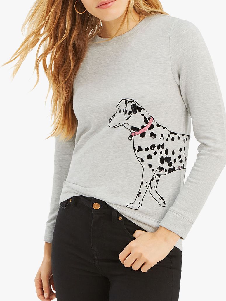 Oasis Dalmatian Jumper, Mid Grey