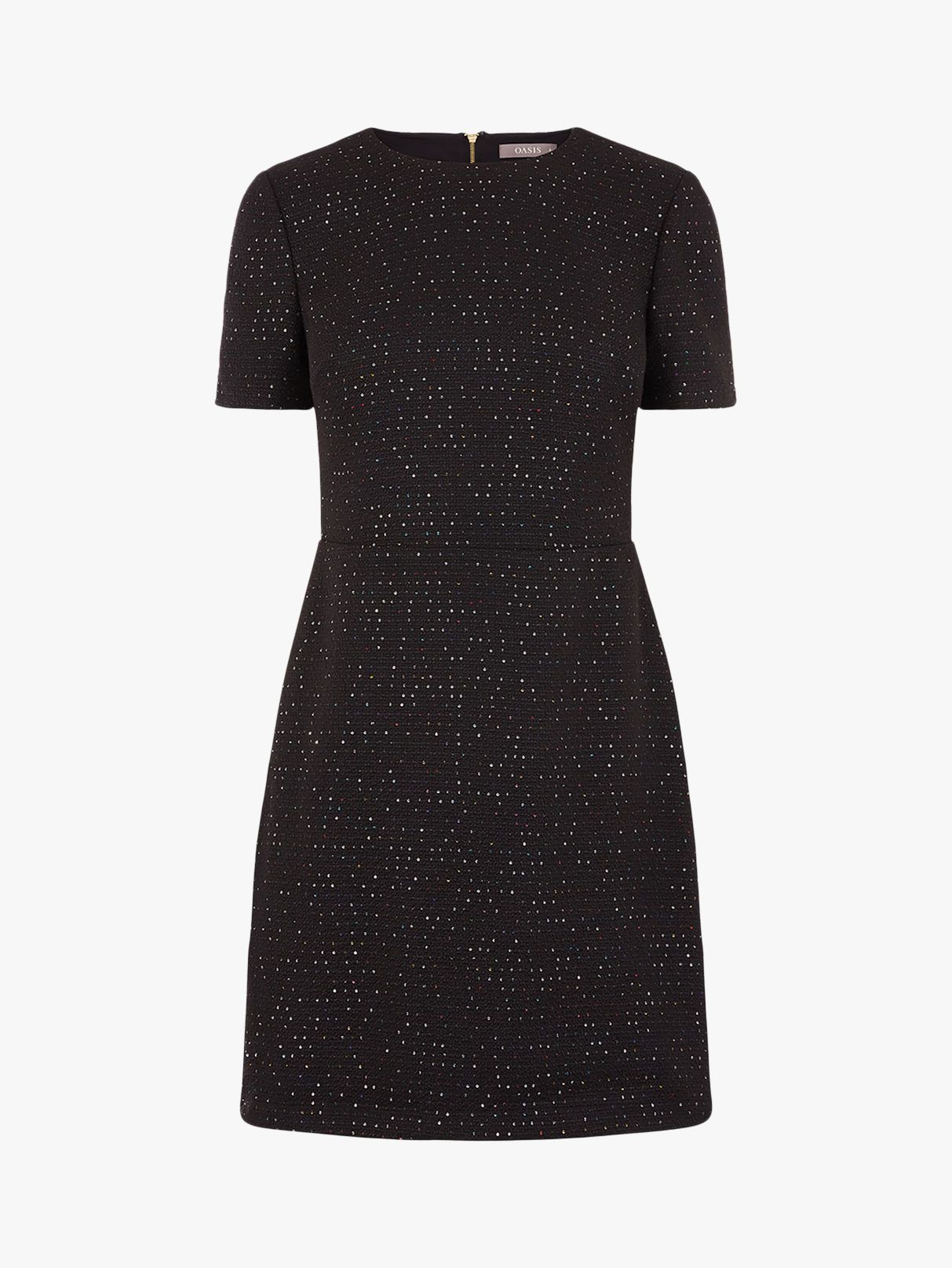 black sparkly shirt dress