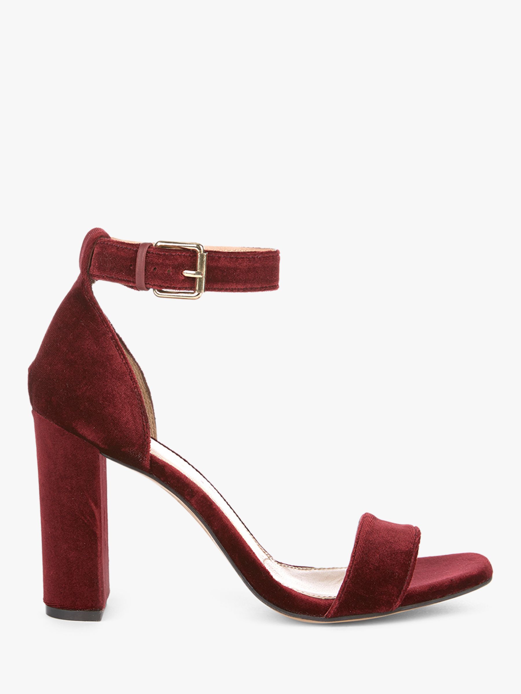 dark red strappy heels