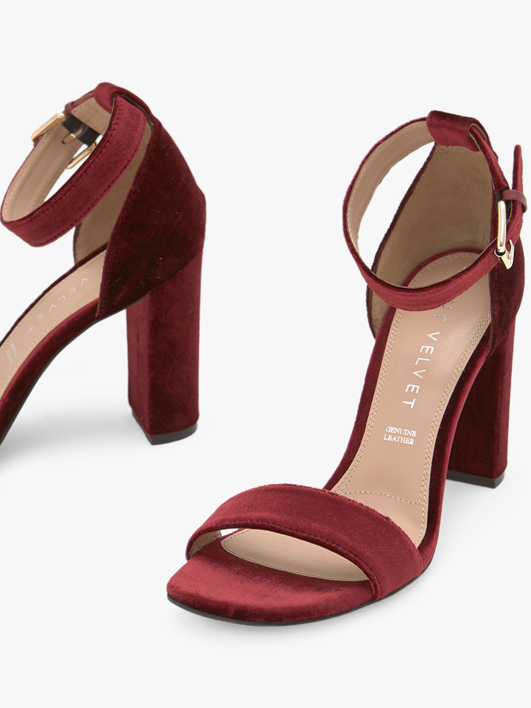 dark red strappy heels